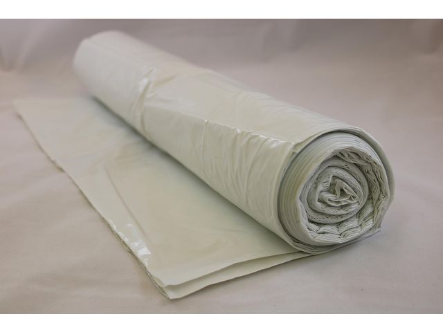 Plastsäck LD R80% 150L 42my mhål vit25/r
