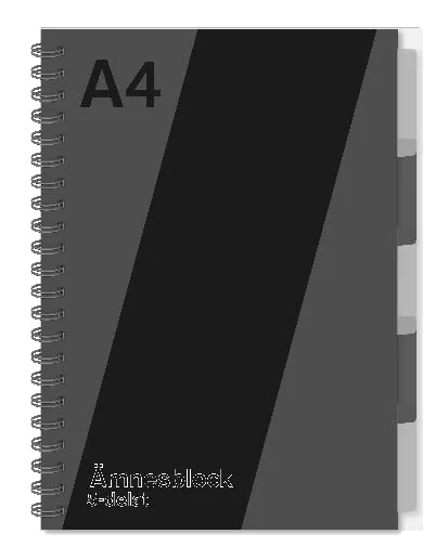 Ant.block A4 70g 120 blad med 5 avdelar