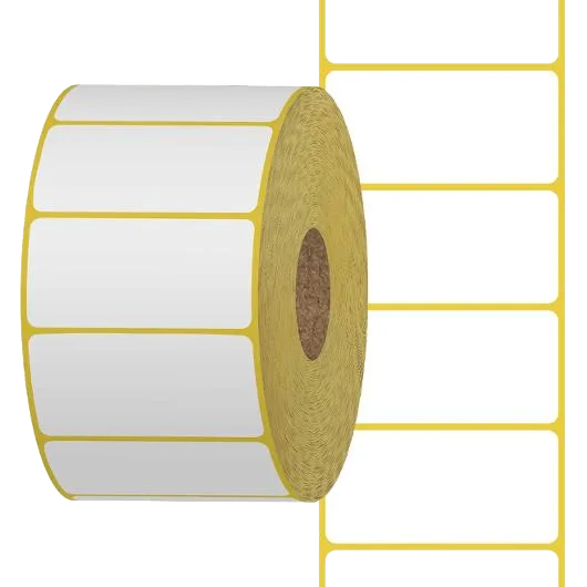 Thermoetikett 70x34mm kärna 40mm 1000/rl