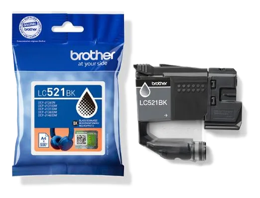 Bläckpatron BROTHER LC521BK svart