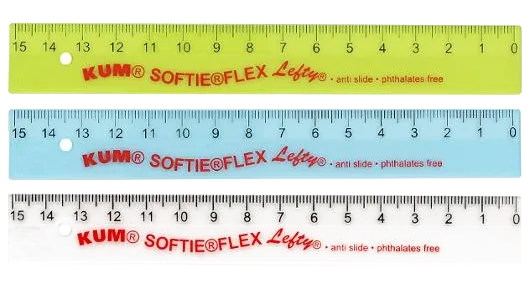 Linjal KUM softie Vänsterhänt 15cm