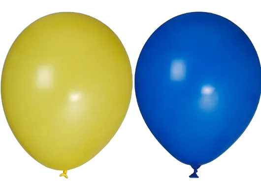 Ballonger FESTIVE blå/gul 25cm 10/fp