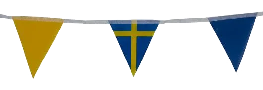 Vimpel FESTIVE Svenska flaggan tyg 9m