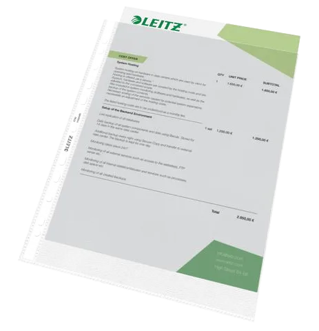 Plastficka LEITZ PP 0,07 A4