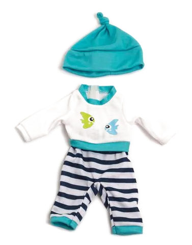 Dockkläder pyjamas 32cm 2 delar