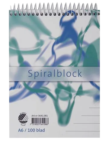 Spiralblock A6 60g 100 blad linjerat