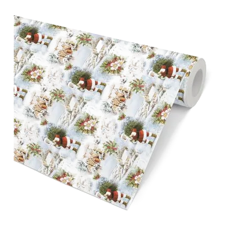 Julpapper White Christmas 57cmx154m