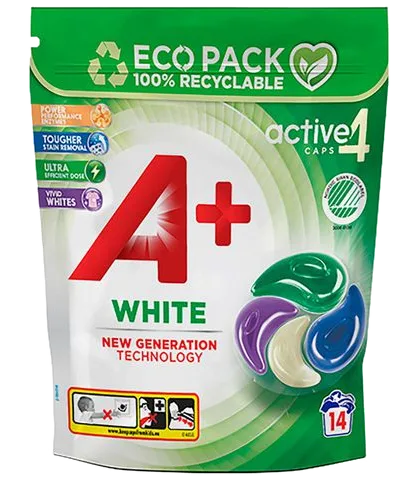 Tvättkapslar A+ White Active4 14/fp
