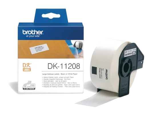 Etikett BROTHER DK11208 38x90mm 400/fp