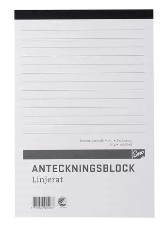 Anteckningsblock A5 100 blad