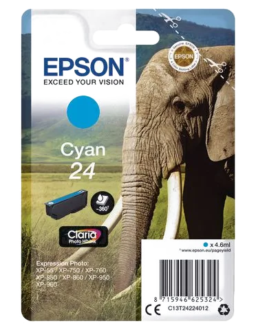 Bläckpatron EPSON C13T24224012 cyan