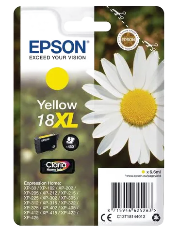 Bläckpatron EPSON C13T18144012 XL gul