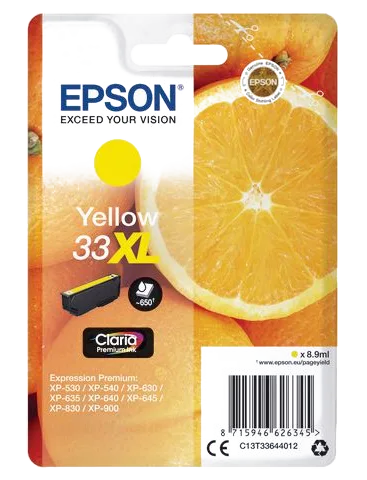 Bläckpatron EPSON C13T33644012 gul