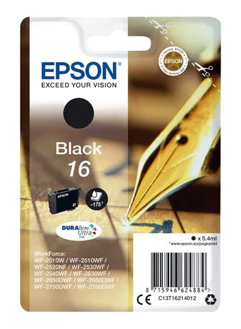 Bläckpatron EPSON C13T16214012 svart