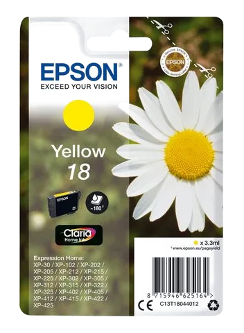 Bläckpatron EPSON C13T18044012 gul