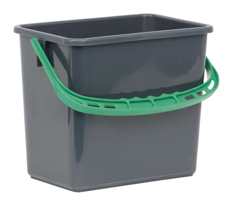Hink grönt handtag grå 6L