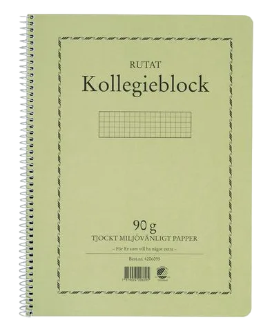 Kollegieblock A4 90g 70bl rut TF