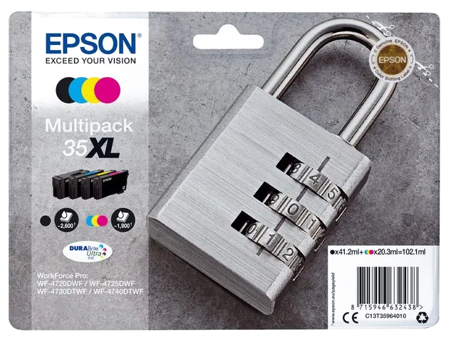 Bläckpatron EPSON T3596 4-färg XL 4/fp