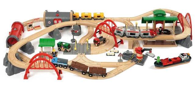 Järnvägsset BRIO World - 33052 Deluxe
