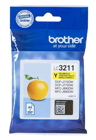 Bläckpatron BROTHER LC3211 gul