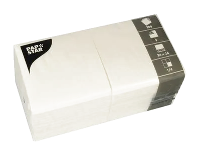 Servett 3-lags 24x24cm vit 200/fp