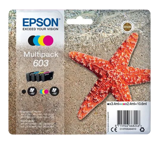 Bläckpatron EPSON T03U 603 4-färg 4/fp