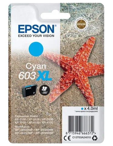 Bläckpatron EPSON T03U 603XL cyan