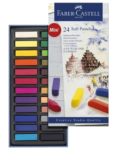 Torrpastellkritor FABER 24 färger