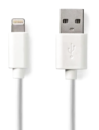 Kabel NEDIS Lightning - USB A 1m vit