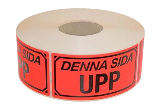 Varningsetikett Denna sida upp 1000/rl