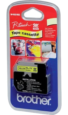 Tape BROTHER MK221 9mm svart på vit