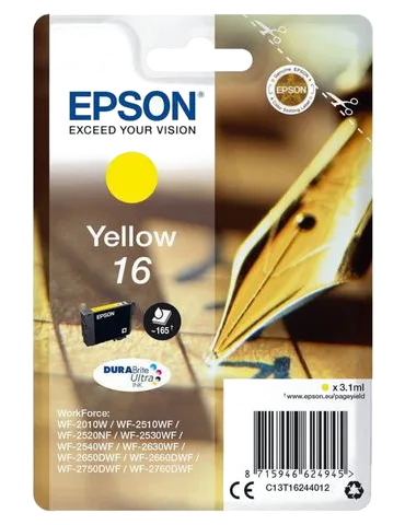 Bläckpatron EPSON C13T16244012 gul