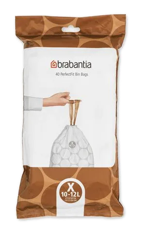 Insatspåse X BRABANTIA 10-12L vit 40/fp