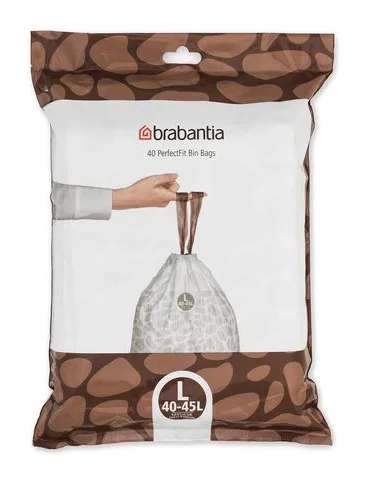 Insatspåse L BRABANTIA 40-45L vit 40/fp
