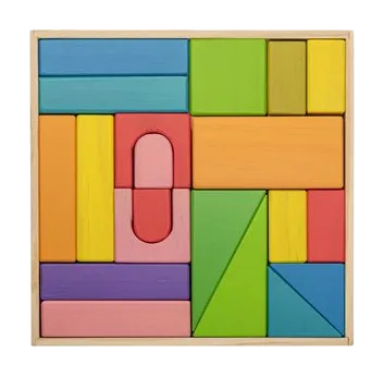 Byggklossar i trä 20 delar