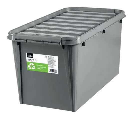 Plastlåda SMARTSTORE ECO 70L m.lock grå