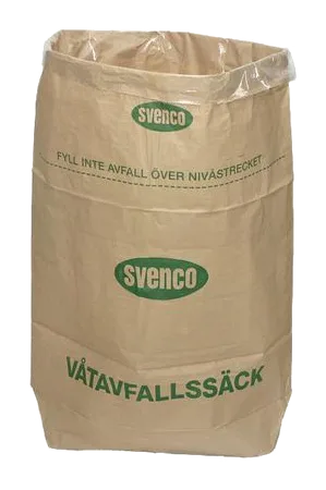 Papperssäck SVENCO papp/plast 125L 25/fp