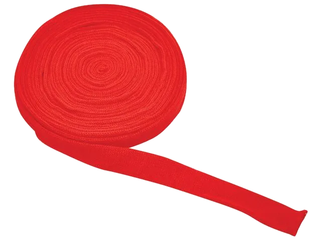 Tubstickat tyg 4cmx10m röd