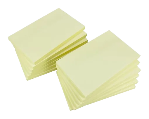 Notes LYRECO prem 75x125mm gul 12/fp