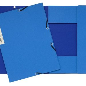 Gummibandsmapp FOREVER kartong 3-kl blå