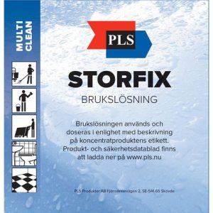 Etikett PLS Bruksl?sning Storfix 100/rl