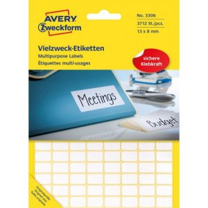 Etikett AVERY handskriv 13x8mm 3712/fp