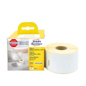 Etikett AVERY p? rulle 89x36mm 260/fp