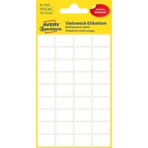 Etikett AVERY handskriv 18x12mm 216/fp