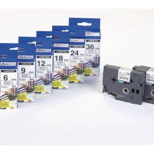 Tape BROTHER TZE315 6mm vit p? svart