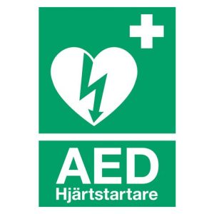 Klisteretikett A5 Hjärtstartare AED