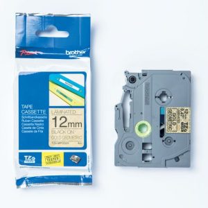 Tape BROTHER TZEMPGG31 12mm svart p? gu.