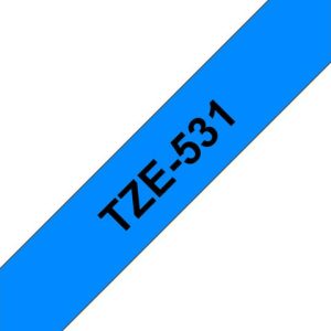 Tape BROTHER TZE531 12mm svart p? bl?
