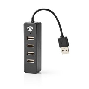 Hub NEDIS USB 4-port svart