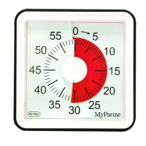 Timer Koncentrationsklocka 8x8cm svart